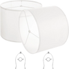 VEVOR Drum Lamp Shade 2 Set, 16 in Top x 16 in Bottom x 12 in High, Large Lampshade with Harp, Replacement Lamp Shade for Table Lamps Floor Lamps Pendant Lights, Easy Assembly Required (Off-white)