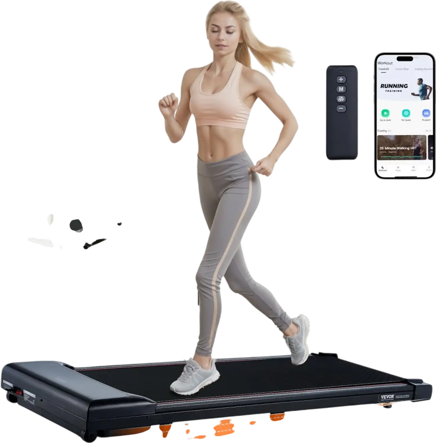 Vevor Walking Pad Under Desk Incline Treadmill for Home Office Working Jogging New