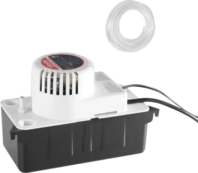 VEVOR Condensate Removal Pump, 1/50 HP, 65 GPH, 15 ft Lift, 1/2 Gal Tank Automatic AC Condensation Pump with Float Switch & 20 ft Hose for Air Conditioner, Dehumidifier, Furnace, Ice Maker Water Drain