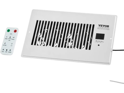 VEVOR Register Booster Fan, Quiet Vent Booster Fan Fits 6 x 10 inch Holes, with Remote Control and Thermostat Control, Adjustable Speed for Heating Cooling Smart Vent, White
