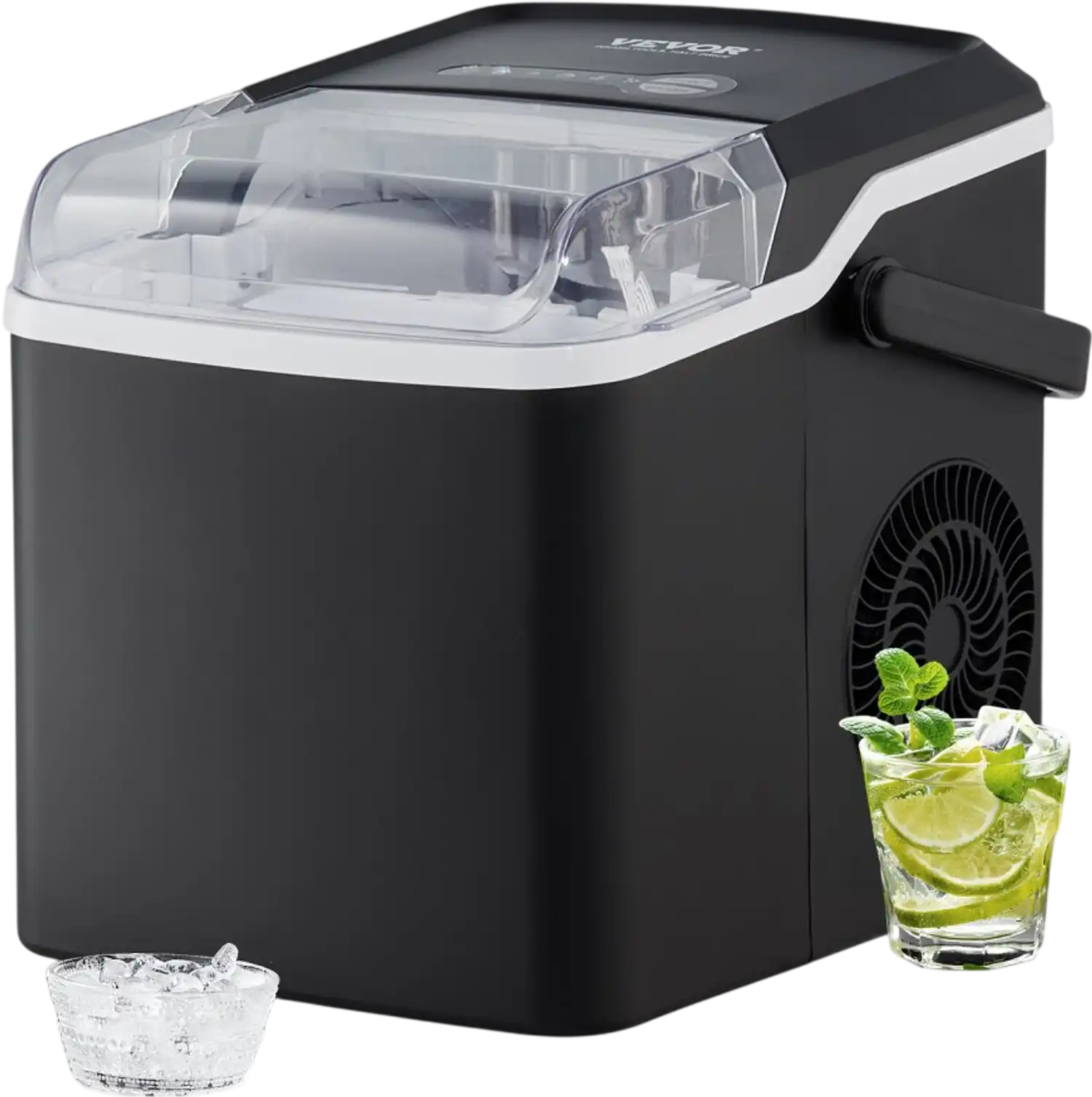 Vevor Ice Maker Countertop Portable Bullet Ice Machine 26 lbs/Day New