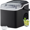 VEVOR Countertop Ice Maker, 9 Cubes Ready in 7 Mins, 26lbs in 24Hrs, Self-Cleaning Portable Ice Maker with Ice Scoop and Basket, Ice Machine with 2 Sizes Bullet Ice for Home Kitchen Office Bar Party