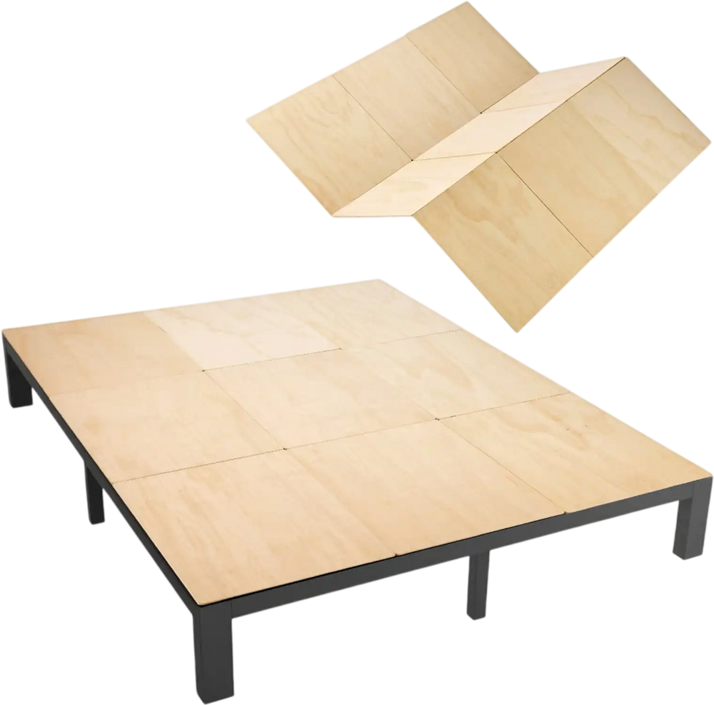 VEVOR Bunkie Board, Cal King 69.7 x 81.9 in, Foldable Bed Board Under Mattress with Nylon Webbing, Plywood, Rounded Edges, Anti-Sag Design for Metal Frames, Sleeper Sofas, Platform and Bunk Beds