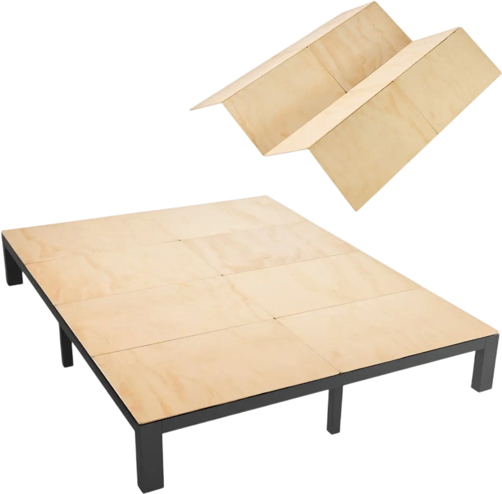VEVOR Bunkie Board, King Size 76.8 x 70.1 in, Foldable Bed Board Under Mattress with Nylon Webbing, Plywood, Rounded Edges, Anti-Sag Design for Metal Frames, Sleeper Sofas, Platform and Bunk Beds