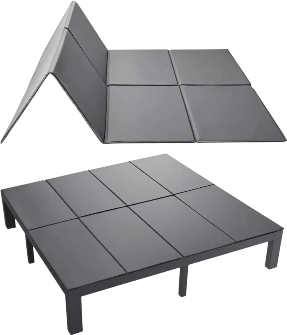 VEVOR Bunkie Board, King Size 80.3 x 75.9 in, Foldable Bed Board Under Mattress with Hook-and-Loop Straps, PP Core with 600D Oxford Fabric, Anti-Sag for Metal Frames, Bunk Beds, and Sleeper Sofas