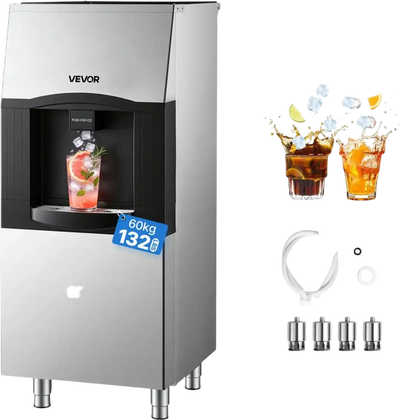 Vevor Ice Dispenser Commercial 132 lbs Ice Storage Bin with Automatic Dispensing New
