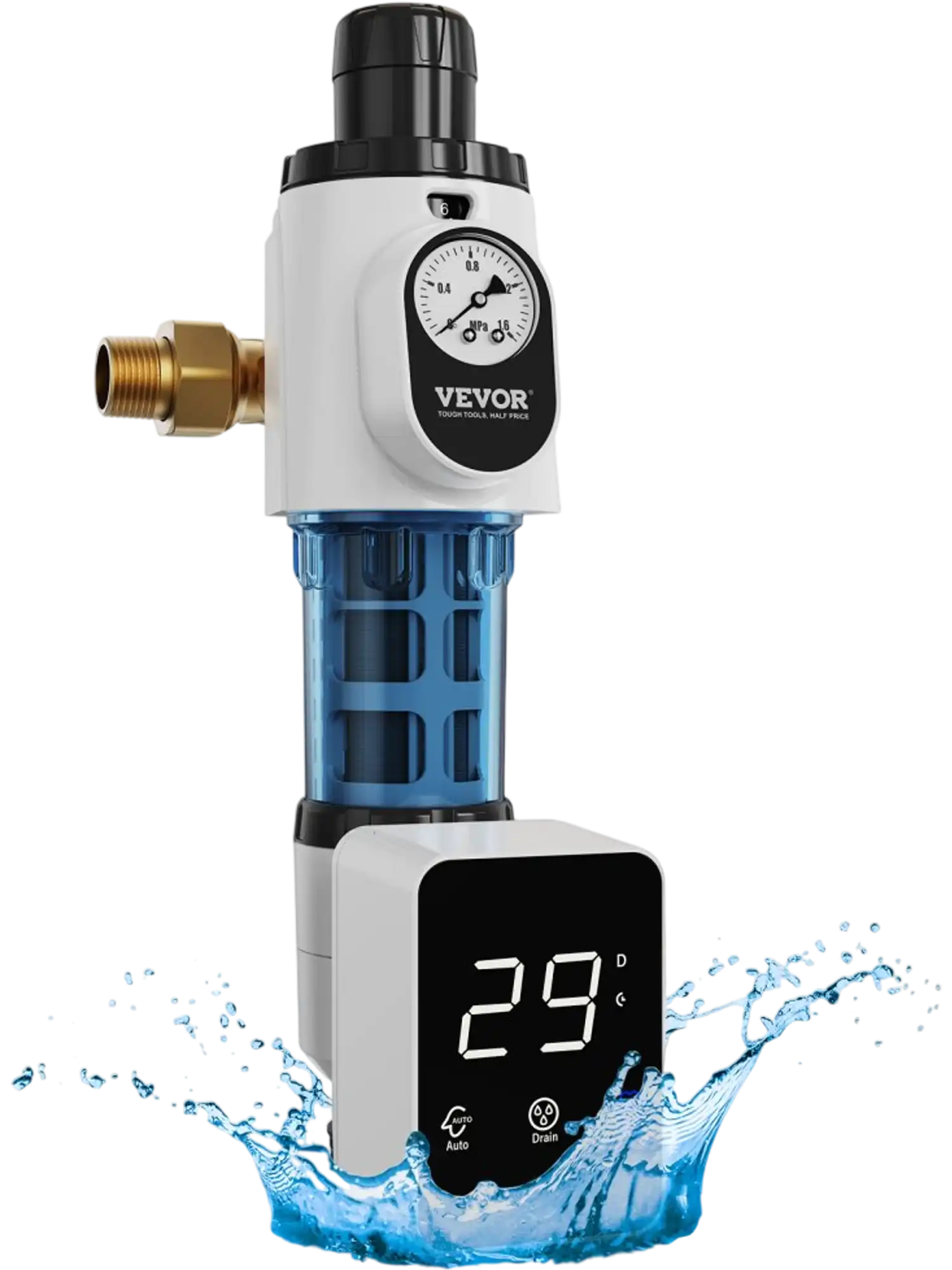 Vevor Whole House Sediment Filter Spin Down 40 Micron 3/4