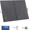 VEVOR 200W Foldable Solar Panel with Frame, 23% High-Efficiency Portable Monocrystalline Solar Panel Charger with 30A PWM Controller & MC4 Output, IP67 Waterproof for Camping, Hiking, RV Trips