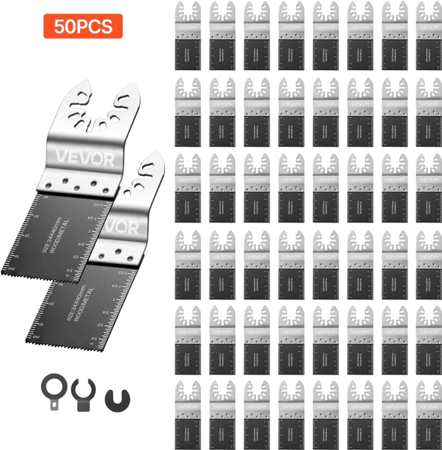 Vevor Oscillating Saw Blades 50-Piece Bi-Metal Universal Quick Release Set New