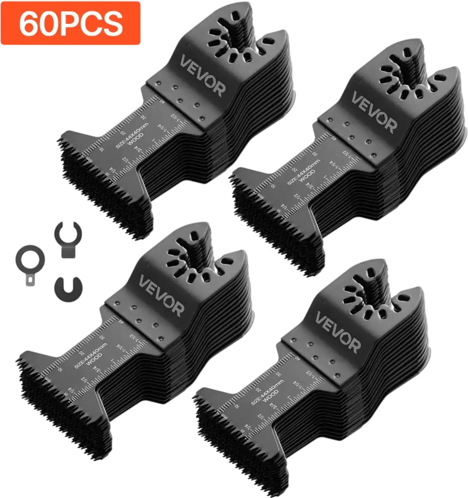 Vevor Oscillating Saw Blades Japanese Teeth 60-Piece Universal Quick Release Multi Tool Set New