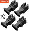 VEVOR 60PCS Oscillating Saw Blades Japanese Teeth, Universal Quick Release Oscillating Multi Tool Blades, Multitool Tool Blades for Wood Plastic PVC, Compatible with Dewalt Milwaukee Bosch Craftsman