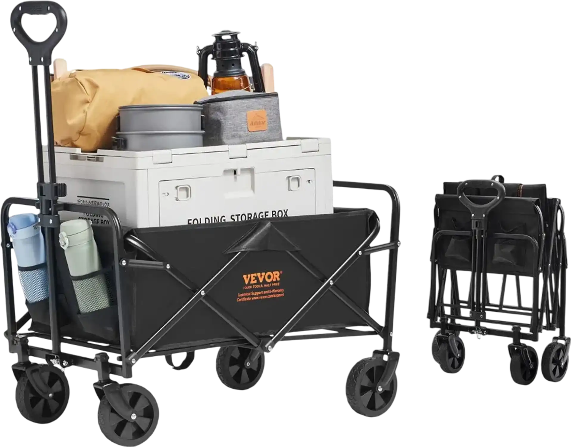 Vevor Wagon Foldable Beach Cart 220 lbs 2 cu.ft New