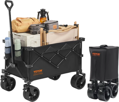 Vevor Folding Wagon Collapsible All-Terrain Beach Cart 150 L 265 lbs New