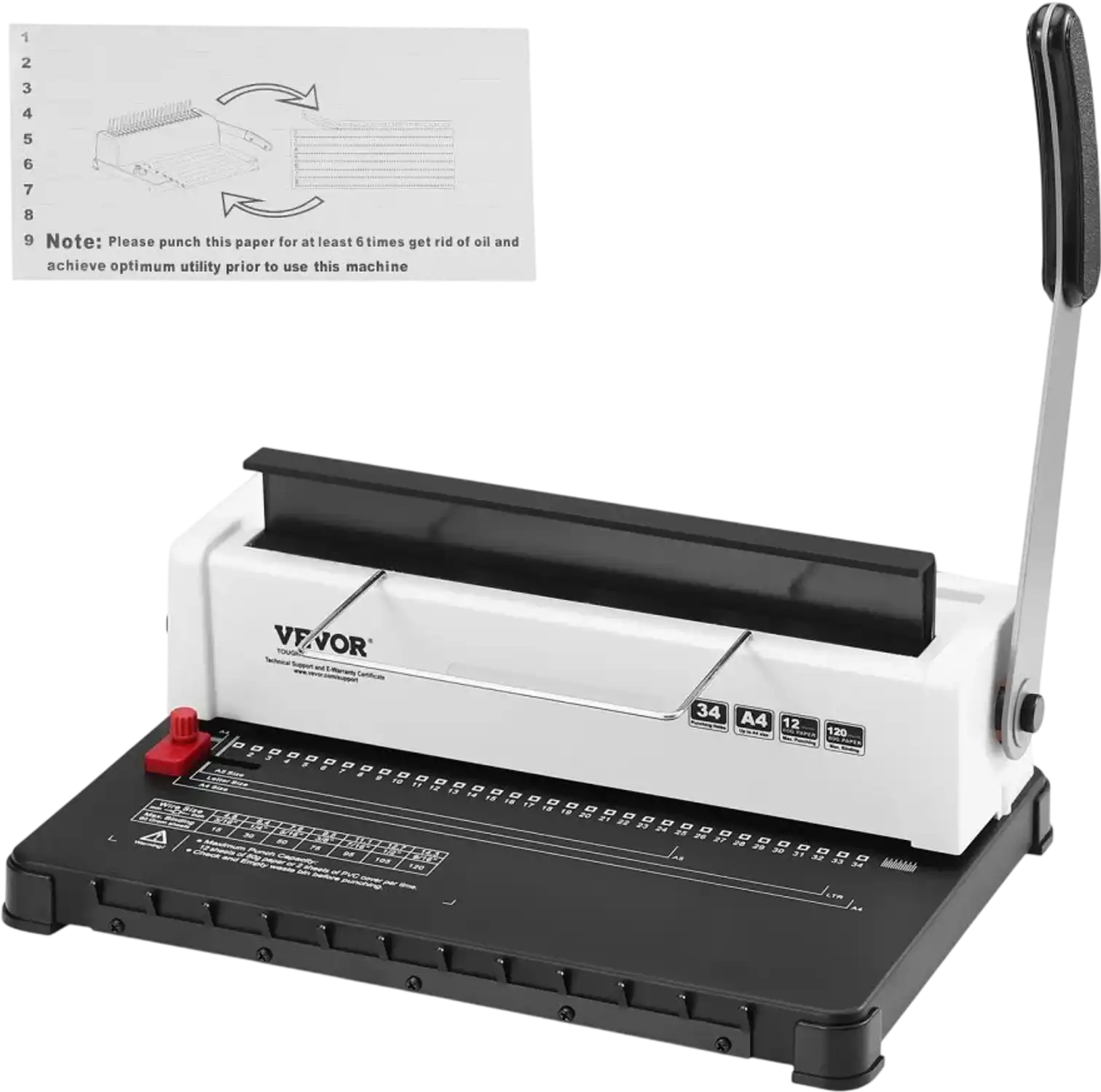 Vevor Binding Machine Coil Spiral Book Maker New