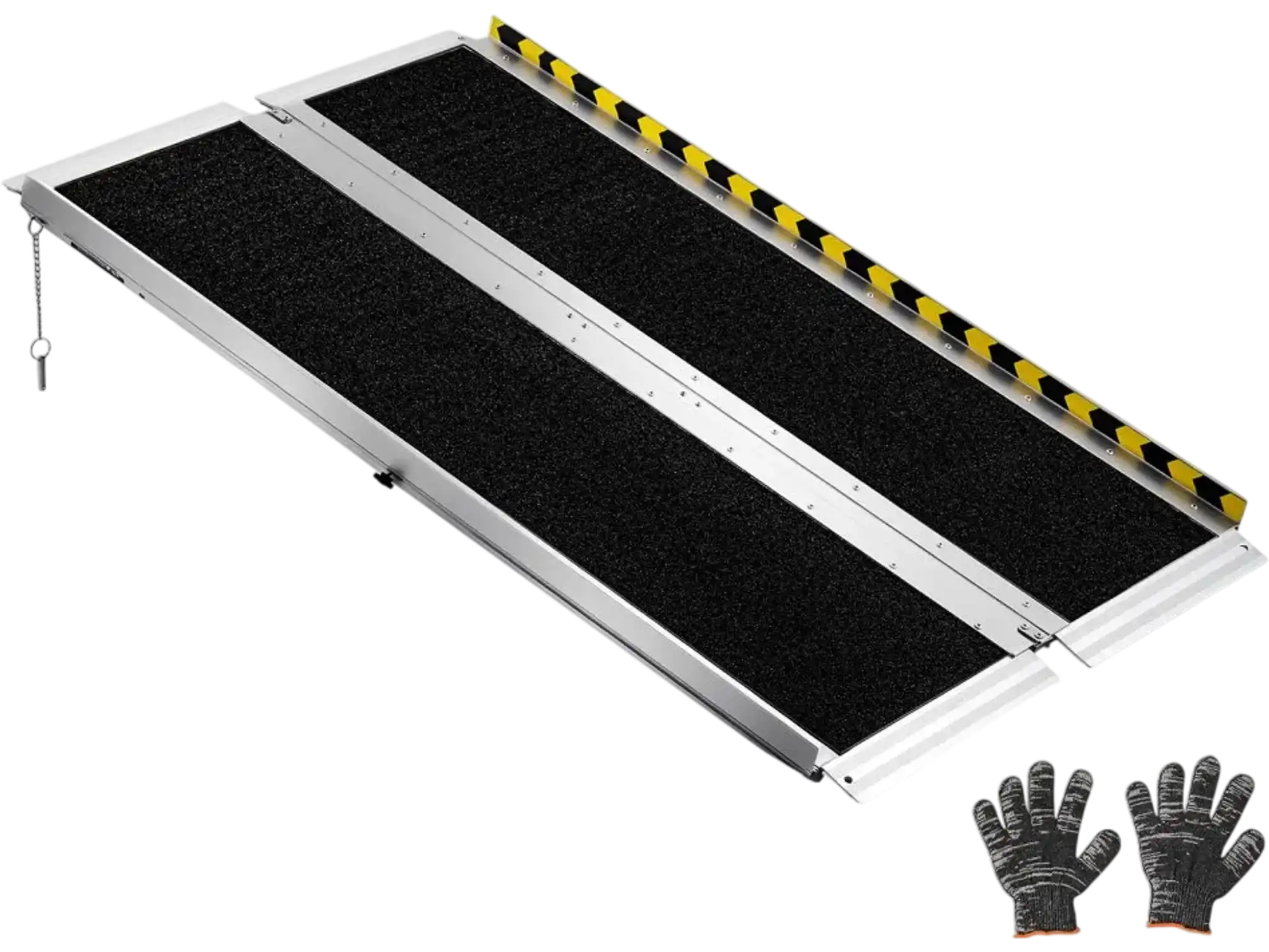 Vevor Wheelchair Ramp Portable Folding 4' Non-Slip Aluminum New