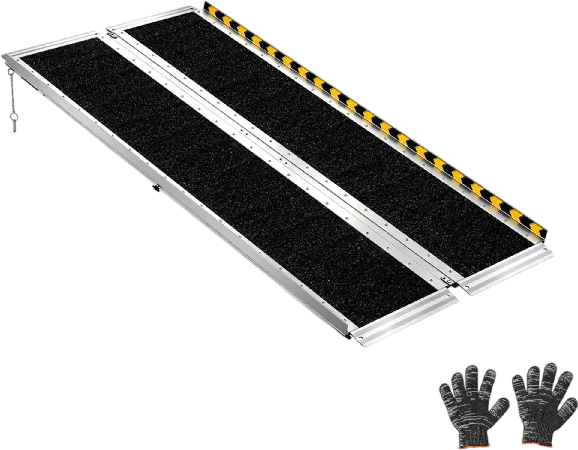 Vevor Wheelchair Ramp Portable Folding Non-Slip Aluminum 5' 800 lbs New