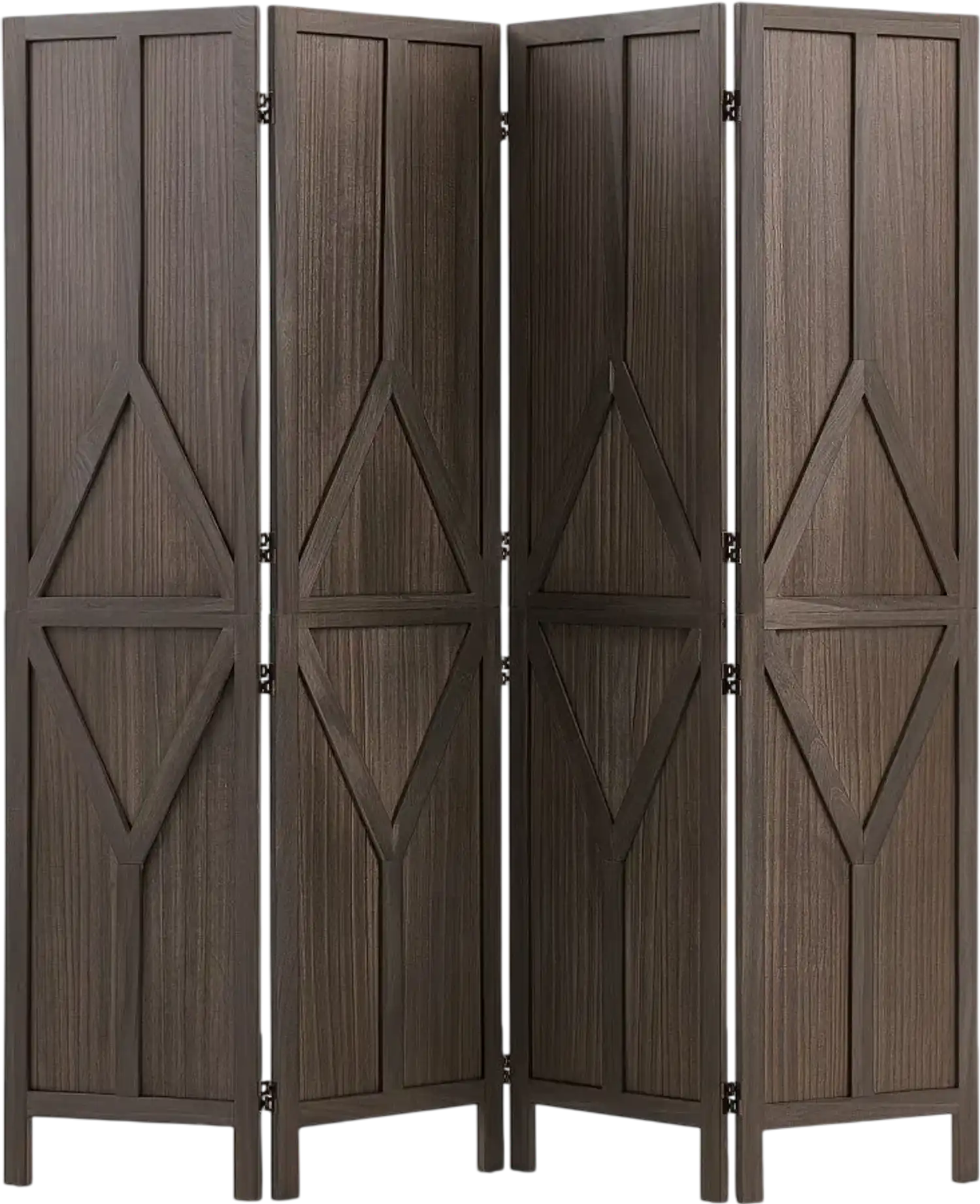 Vevor Wood Room Divider 4-Panel Folding Privacy Screen 67