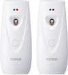 VEVOR Automatic Air Freshener Spray Dispenser, 2-Pack, Wall Mounted or Free Standing, Battery Operated, Multiple Time Settings for Home, Indoor, Bathrooms, Offices, Hotels, Commercial Places, White