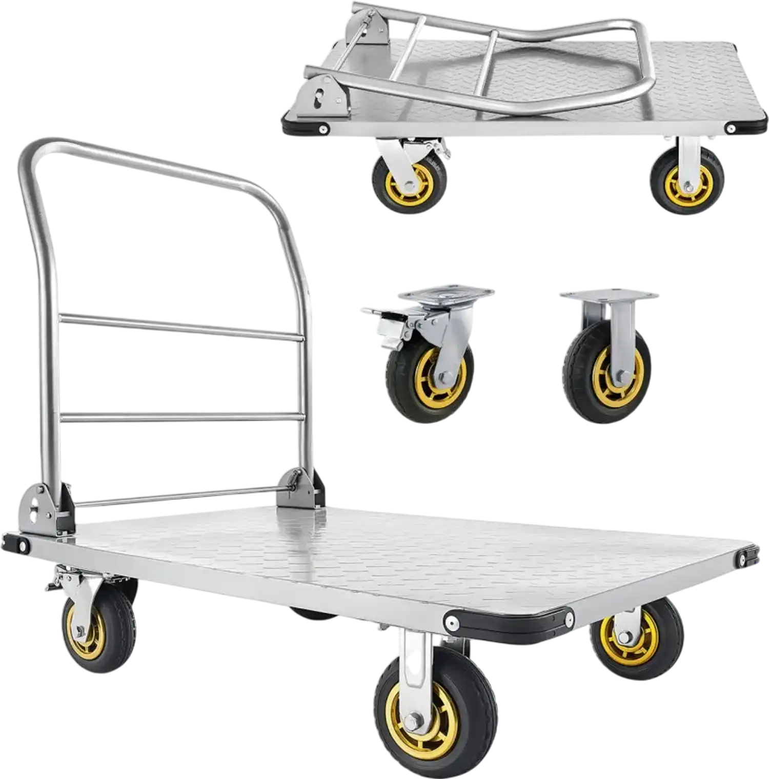 Vevor Platform Truck Heavy-Duty Foldable Flatbed Cart 2000 lbs 35.4
