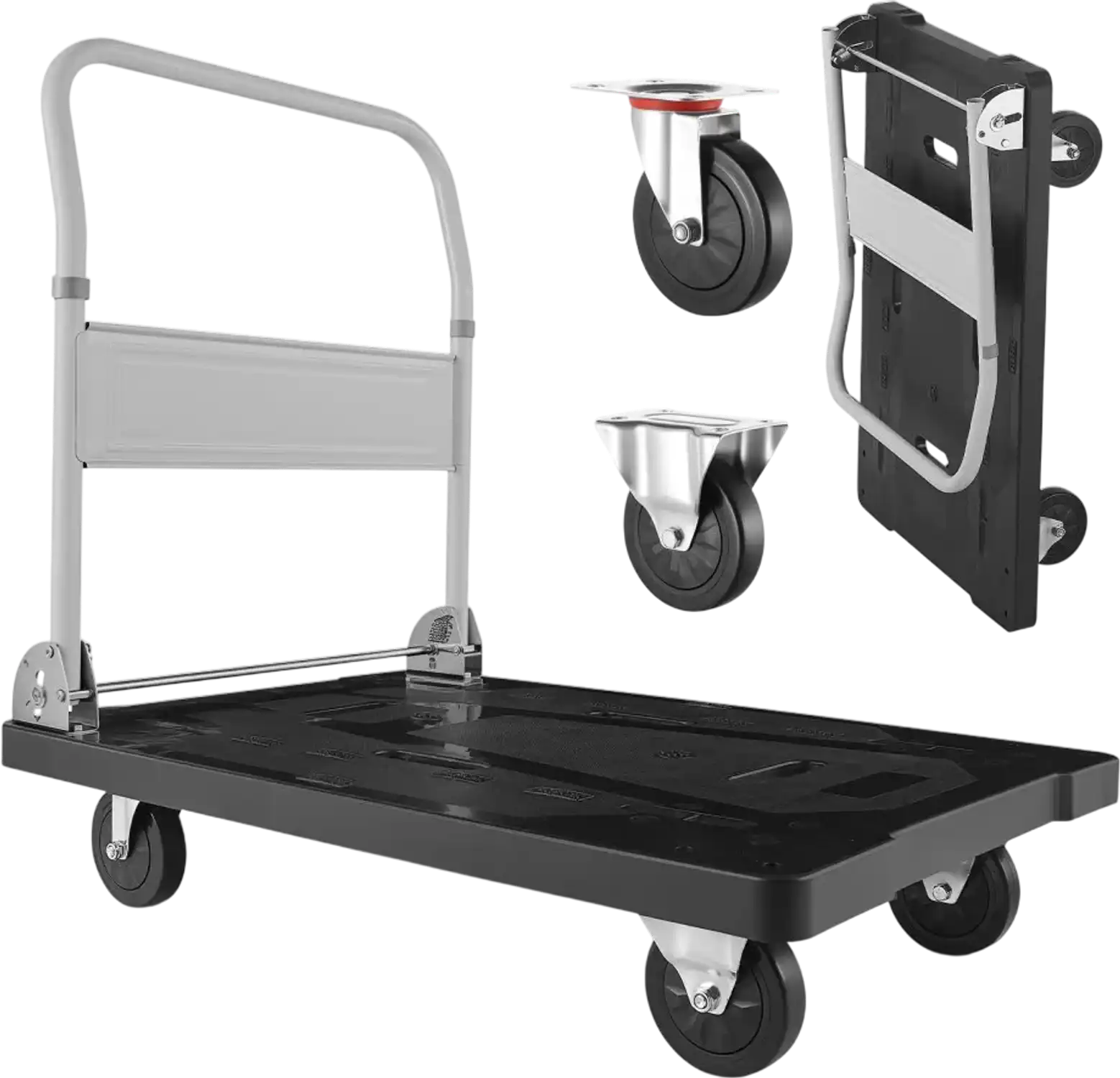 Vevor Push Cart Dolly Foldable Platform Truck 660 lbs 35.2