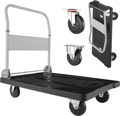 Vevor Push Cart Dolly Foldable Platform Truck 660 lbs 35.2
