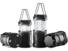 VEVOR LED Camping Lanterns, 4 Pack, Magnetic Base, Battery Powered Lights, Lightweight Hanging Collapsible Lights, Ideal for Outdoor Camping Hiking, Emergency Survival Lights for Hurricane, Black