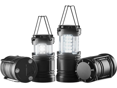 Vevor Camping Lanterns Battery Powered LED 4-Pack Collapsible Emergency Lights New