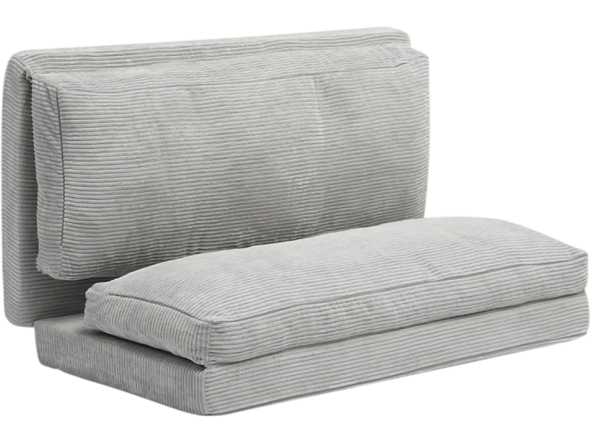 Vevor Sofa Bed 3-in-1 Foldable Memory Foam Futon Couch Full Light Gray New