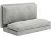 VEVOR Folding Sofa Bed, 3-in-1 Foldable Couch Bed with Washable Cover, 25D High Density Memory Foam Convertible Sleeper Chair Bed, Futon Couch for Living Room, Bedroom, Guest, Light Grey(Full)
