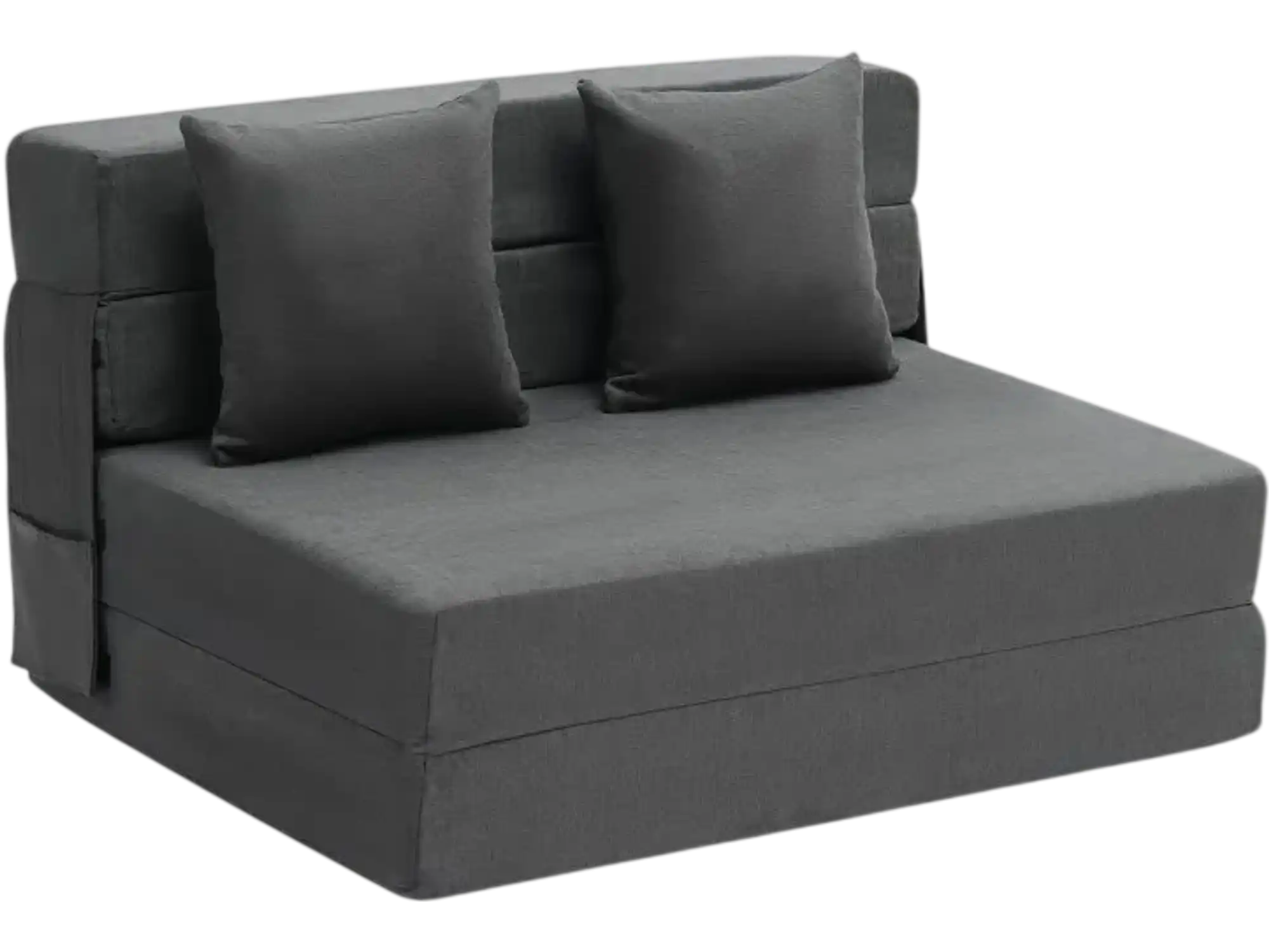 Vevor Sofa Bed 3-in-1 Foldable Memory Foam Convertible Sleeper Chair Dark Gray Twin New