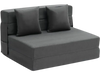 VEVOR Folding Sofa Bed, 3-in-1 Foldable Couch Bed with 2 Pillows and Washable Cover, 25D High Density Memory Foam Convertible Sleeper Chair Bed, Futon Couch for Living Room, Bedroom, Dark Grey(Twin)