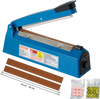 VEVOR Impulse Sealer 8 inch, Manual Heat Seal Machine with Adjustable Heating Mode, ABS Shrink Wrap Bag Sealers for Plastic Mylar PE PP Bags, Portable Poly Bag Sealing Machine with Extra Replace Kit