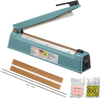 VEVOR Impulse Sealer 12 inch, Manual Heat Seal Machine with Adjustable Heating Mode, Iron Shrink Wrap Bag Sealers for Plastic Mylar PE PP Bags, Portable Poly Bag Sealing Machine with Extra Replace Kit