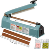 VEVOR Impulse Sealer 8 inch, Manual Heat Seal Machine with Adjustable Heating Mode, Iron Shrink Wrap Bag Sealers for Plastic Mylar PE PP Bags, Portable Poly Bag Sealing Machine with Extra Replace Kit