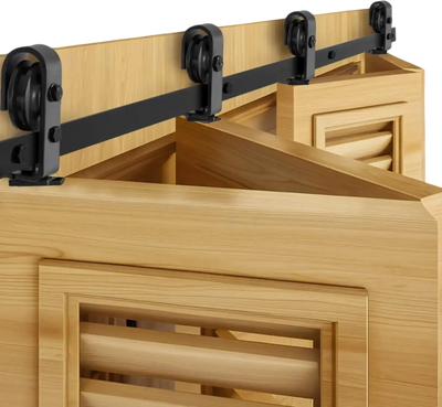 VEVOR Bi-Folding Sliding Barn Door Hardware Track Kit, 64