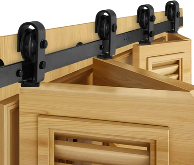 VEVOR Bi-Folding Sliding Barn Door Hardware Track Kit, 60