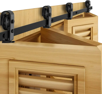 VEVOR Bi-Folding Sliding Barn Door Hardware Track Kit, 76