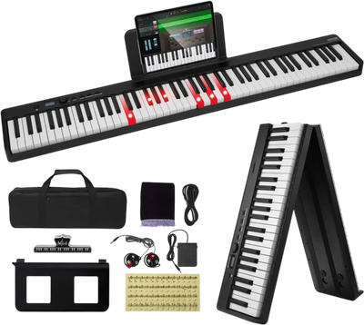 Vevor Keyboard Piano 88-Key Foldable Bluetooth MIDI Portable Digital Piano New