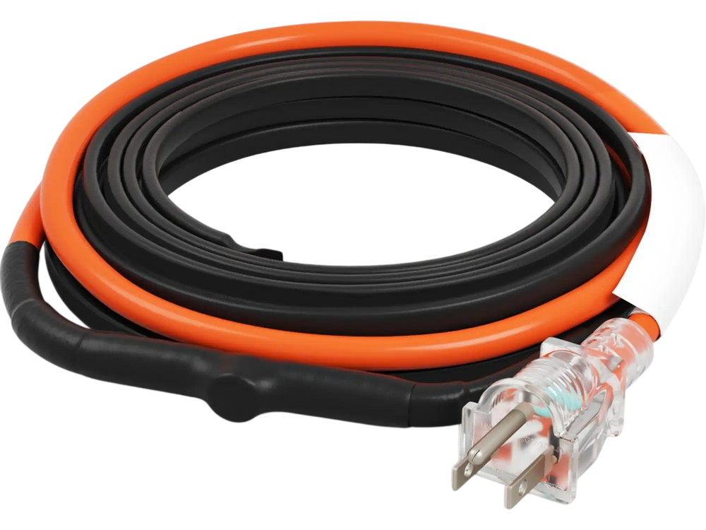 VEVOR Self-Regulating Pipe Heating Cable, 9FT 5W/FT Heat Tape for Pipes Freeze Protection, Water Pipe Heat Cable with Built-in Thermostat Protects PVC Hose, Metal and Plastic Pipe from Freezing