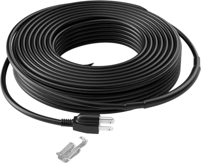 Vevor Pipe Heating Cable Self-Regulating 100' 5W/FT Heat Tape for Pipes, Roof Snow Melting De-Icing, Gutter Freeze Protection New