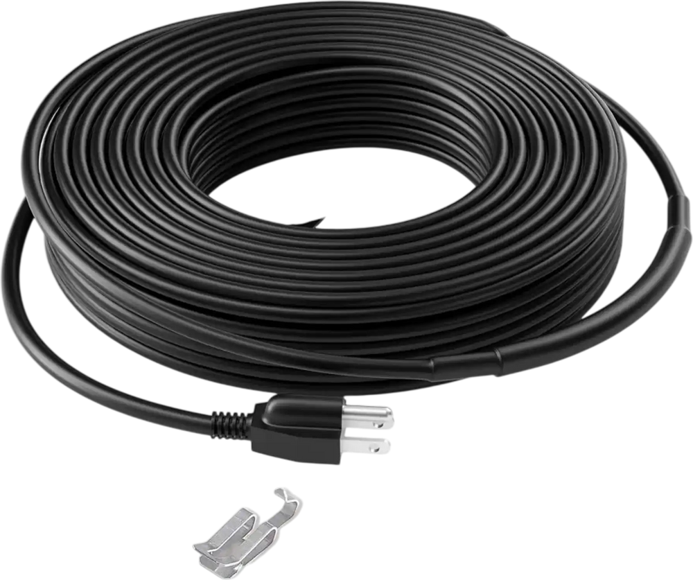 VEVOR Self-Regulating Pipe Heating Cable, 80FT 5W/FT Heat Tape for Pipes, Roof Snow Melting De-icing, Gutter and Pipe Freeze Protection