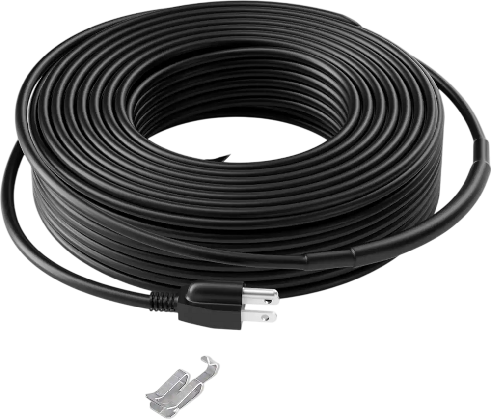 VEVOR Self-Regulating Pipe Heating Cable, 140FT 5W/FT Heat Tape for Pipes, Roof Snow Melting De-icing, Gutter and Pipe Freeze Protection