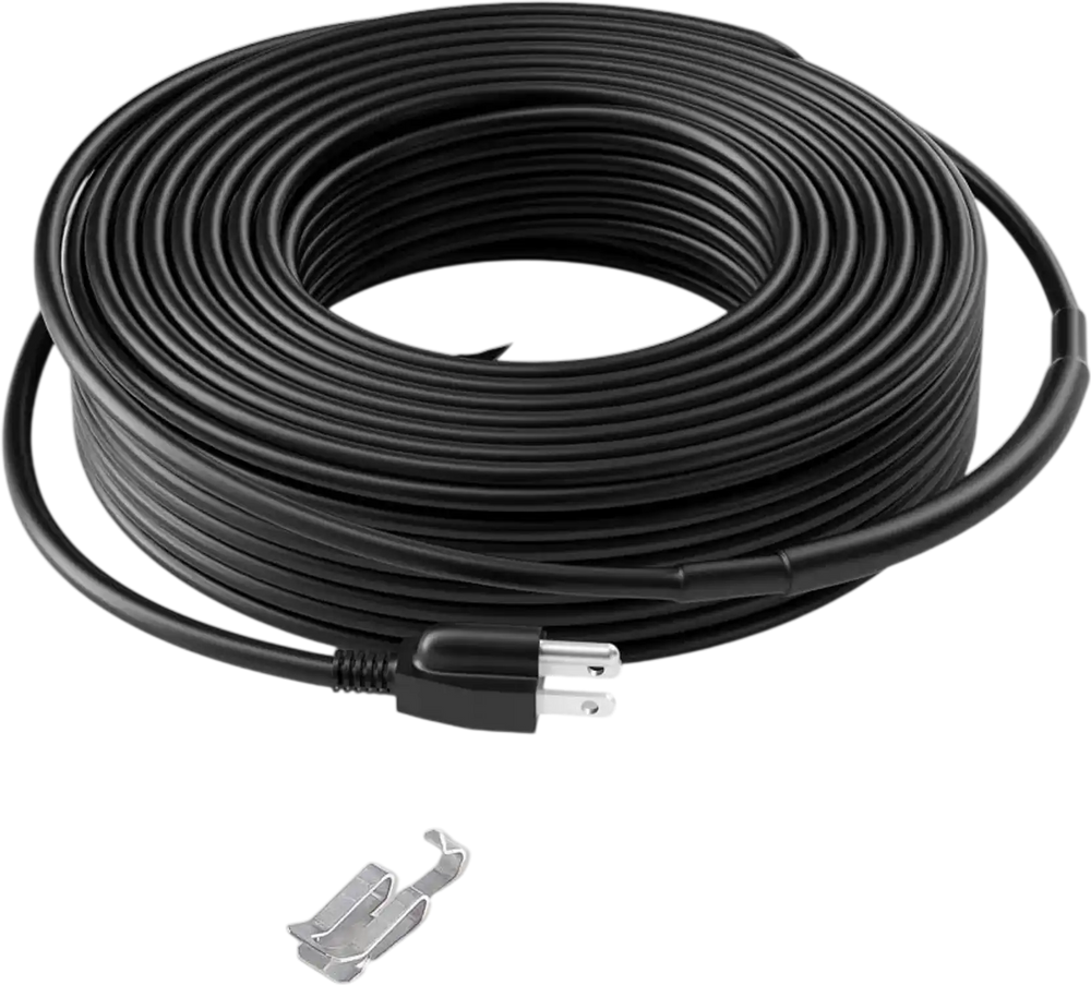 VEVOR Self-Regulating Pipe Heating Cable, 120FT 5W/FT Heat Tape for Pipes, Roof Snow Melting De-icing, Gutter and Pipe Freeze Protection