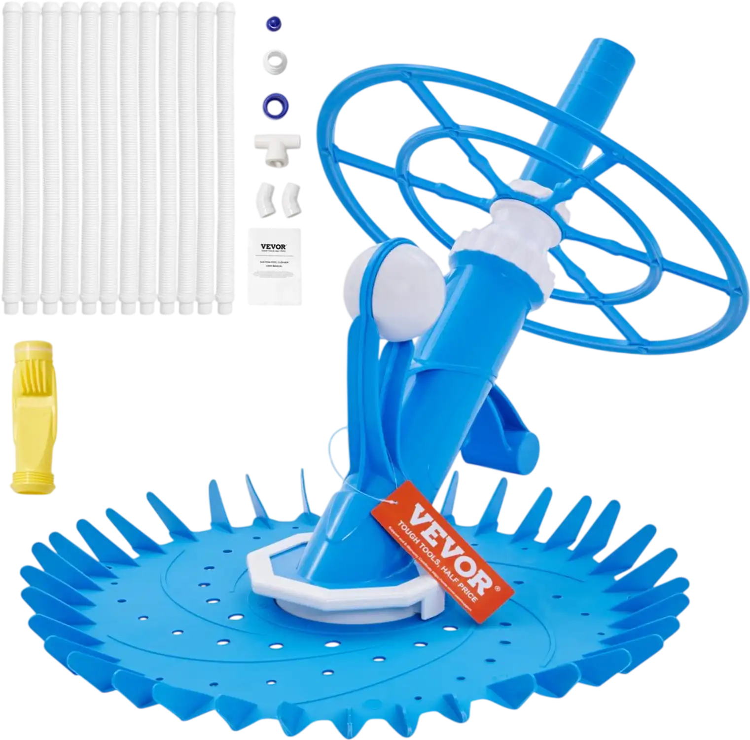 Vevor Pool Cleaner Automatic Suction Vacuum with 32' Hoses & 36-Fin Disc New