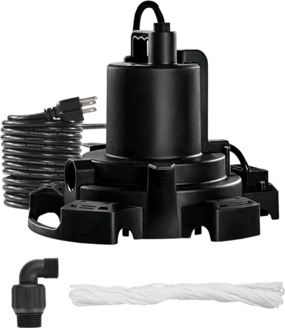 Vevor Pool Cover Pump Automatic 1/2 HP 1600 GPH Submersible Swimming Pool Cover Pump New
