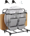 VEVOR Folding Table and Chair Rack Cart 400 lbs Holds 14 Chairs & 5 Tables, for Party Event Hotel Factory, Heavy-Duty Carbon Steel, Easy to Move, Storage Dolly, with Swivel Casters and Locking Wheels