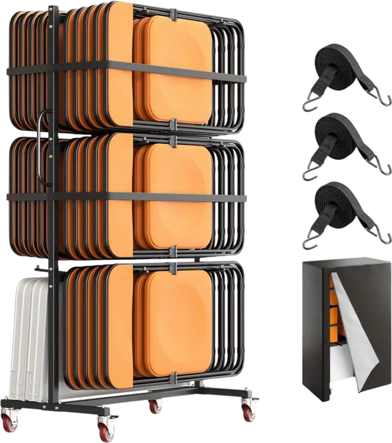 Vevor Chair Rack Cart Folding Table and Chair Storage Dolly New
