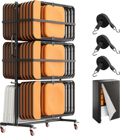 Vevor Chair Rack Cart Folding Table and Chair Storage Dolly New