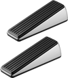 VEVOR Heavy Duty Door Stopper, 2 Pack, Door Stop Wedge for Bottom, Premium Zinc Alloy and Dual-Sided PVC Non-Slip Pads, with 2 Self-Adhesive Wall Protectors, Suitable for Various Types and Rooms