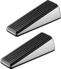 VEVOR Heavy Duty Door Stopper, 2 Pack, Door Stop Wedge for Bottom, Premium Zinc Alloy and Dual-Sided PVC Non-Slip Pads, with 2 Self-Adhesive Wall Protectors, Suitable for Various Types and Rooms